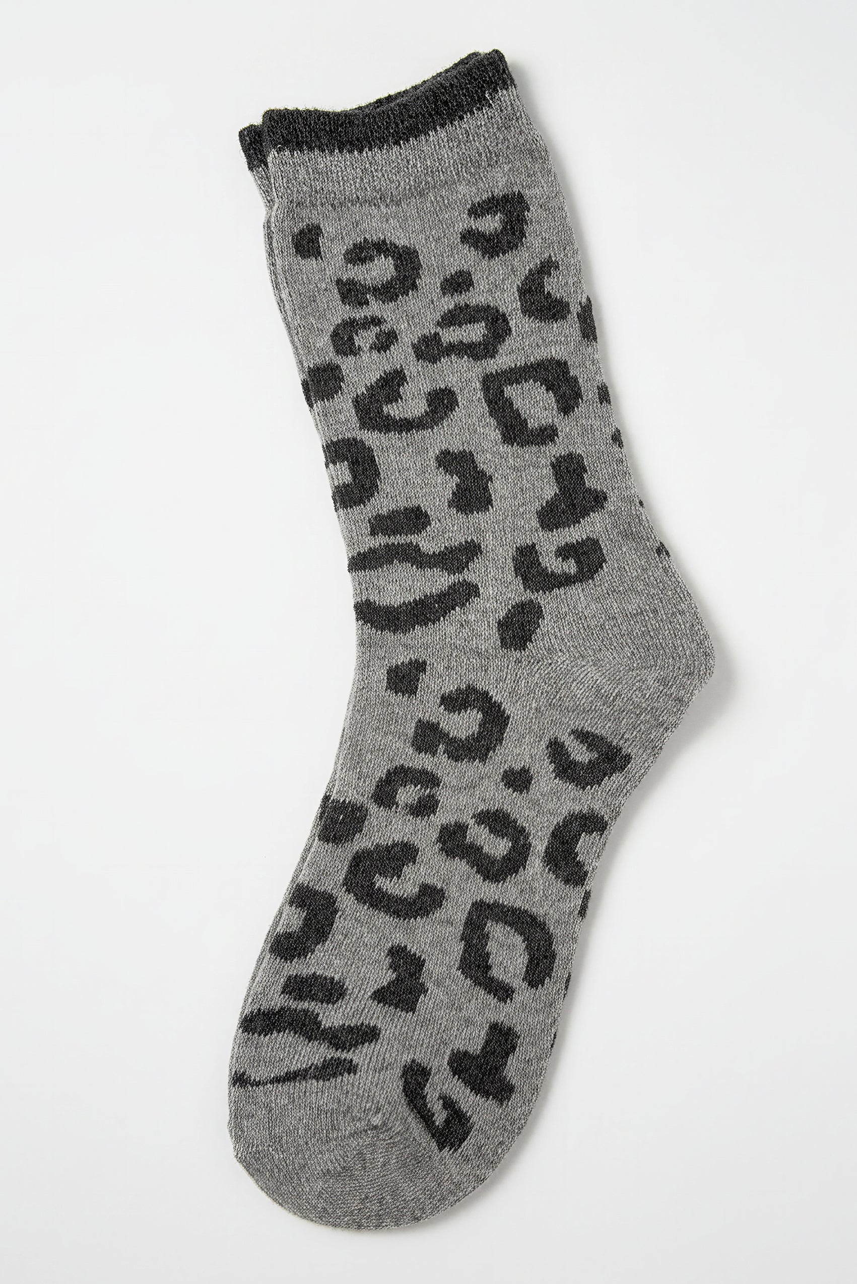 Socken mit Leo-Muster, grau