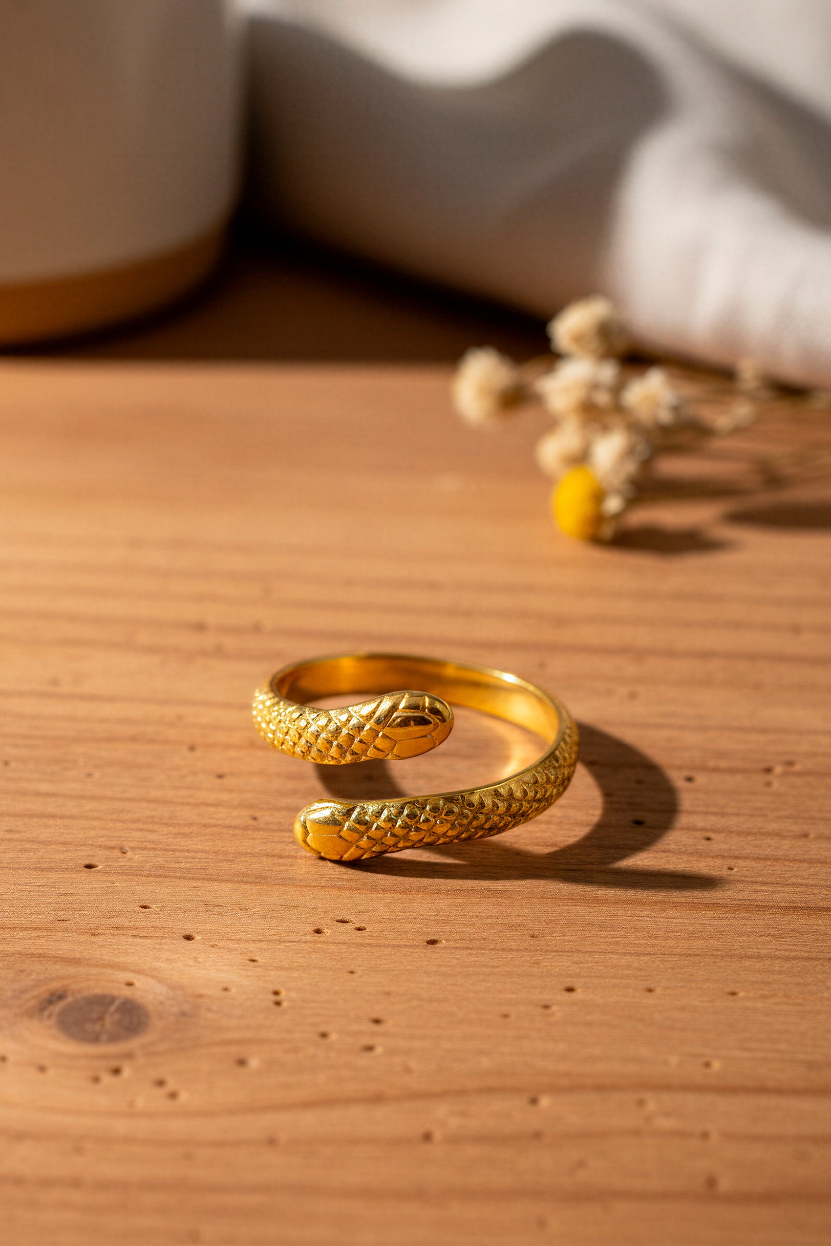 Edelstahlring in Goldoptik