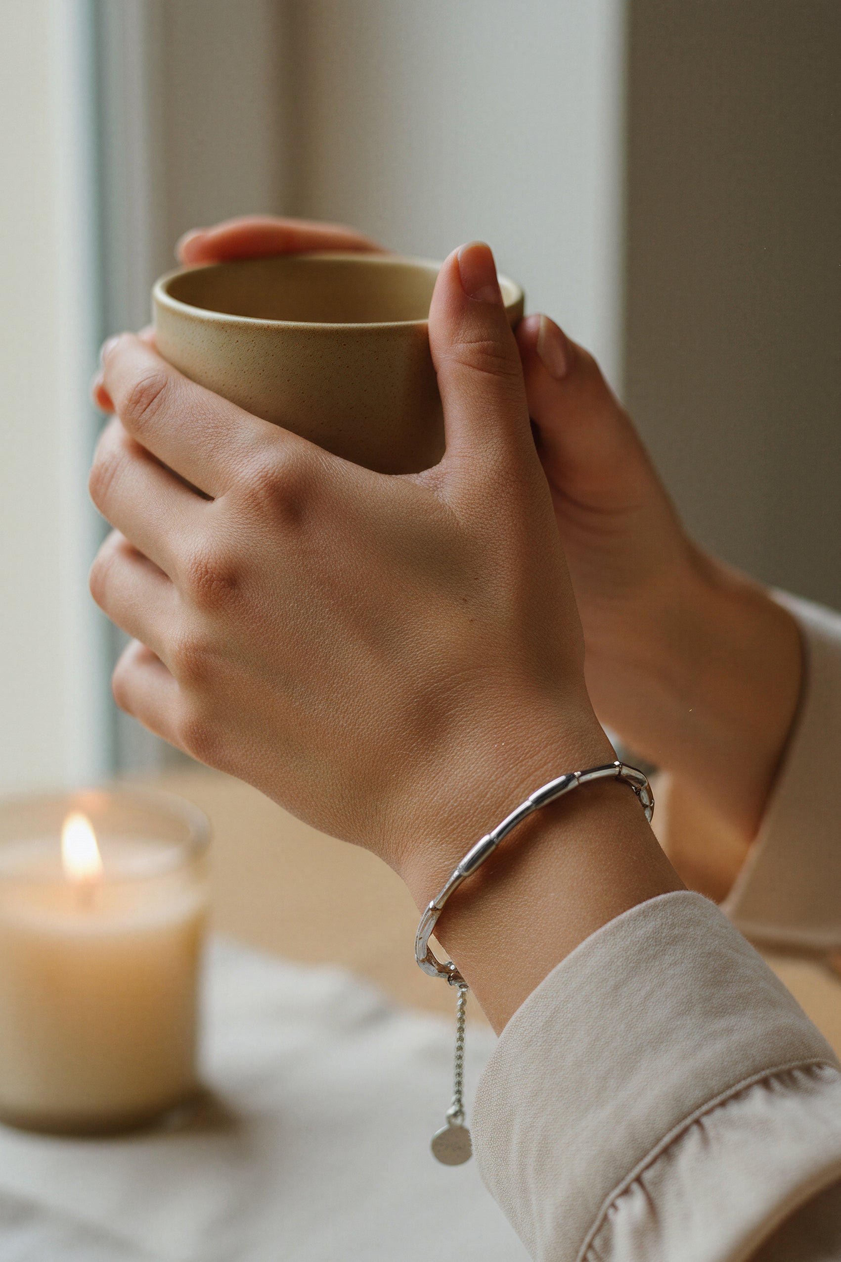 Gliederarmband aus Edelstahl in Silber