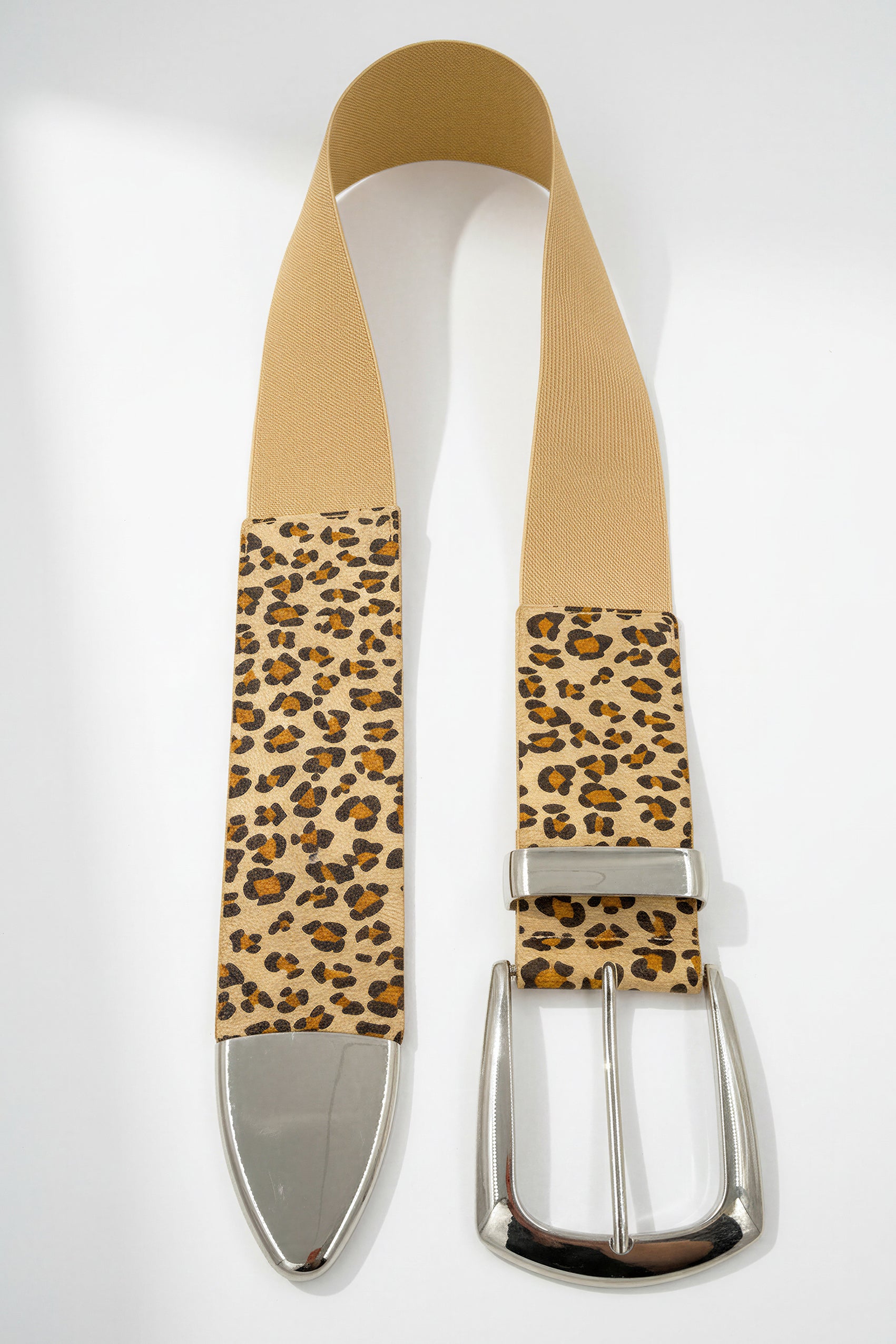 Breiter Stretchgürtel mit Leo Muster