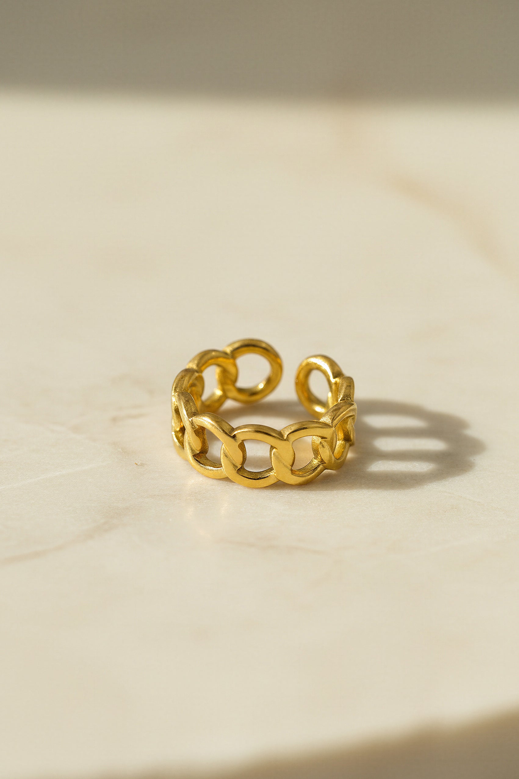 Kettenglied-Ring aus Edelstahl