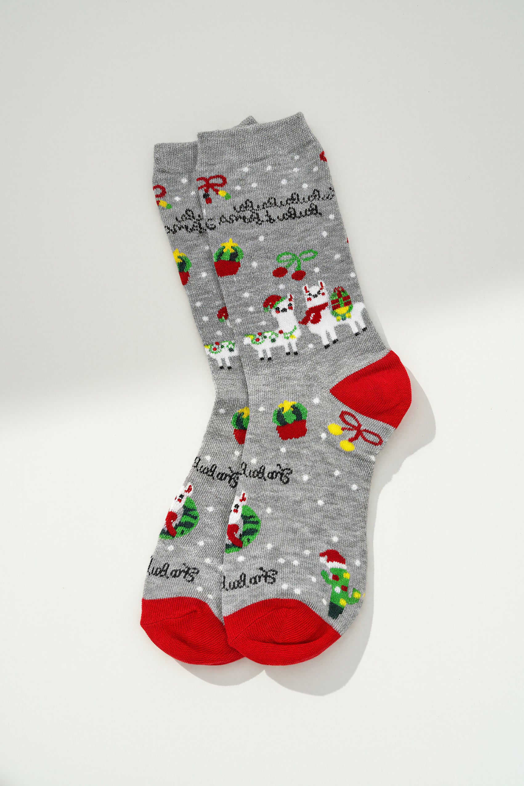 Socken mit Rentier-Motiv, grau