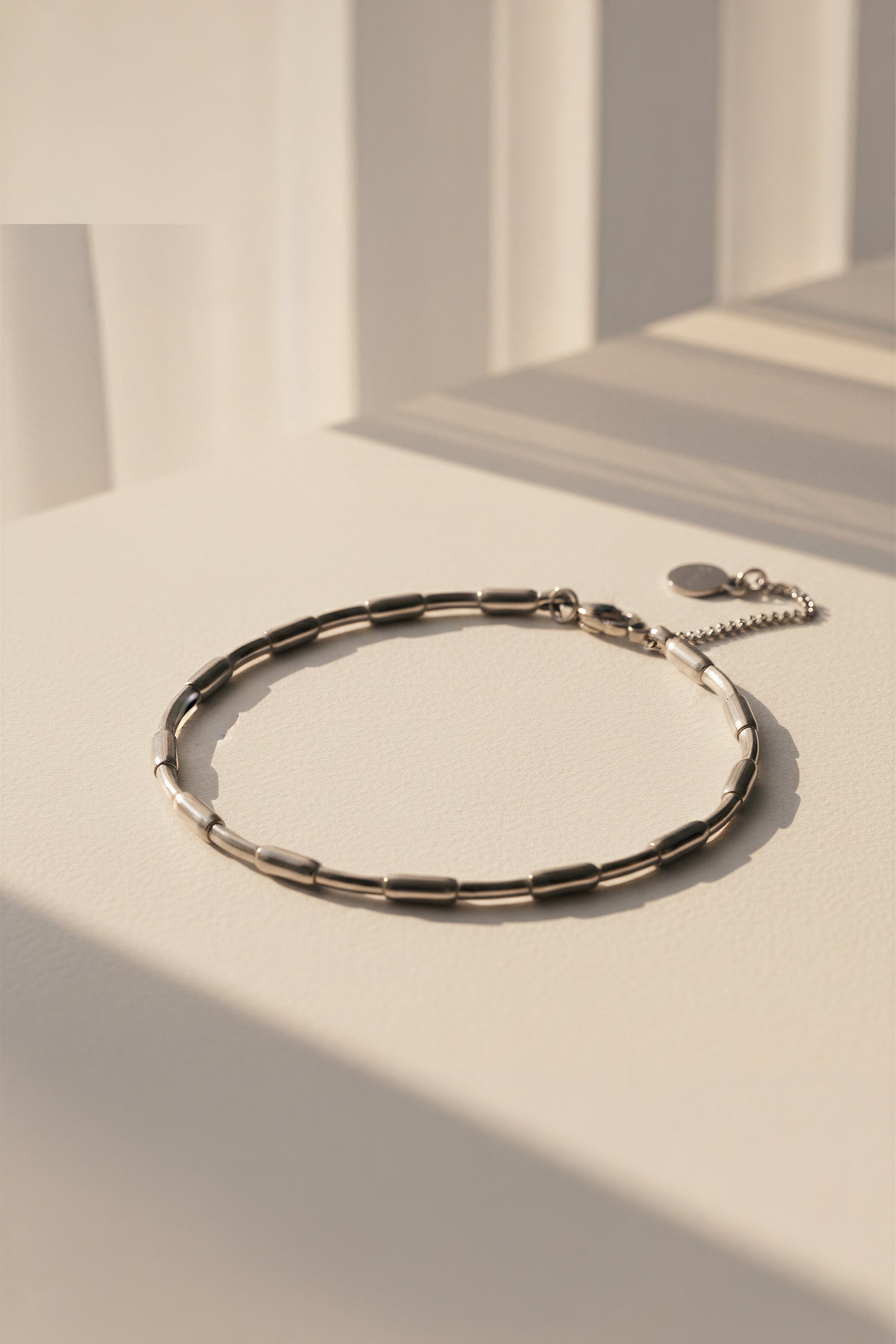 Gliederarmband aus Edelstahl in Silber