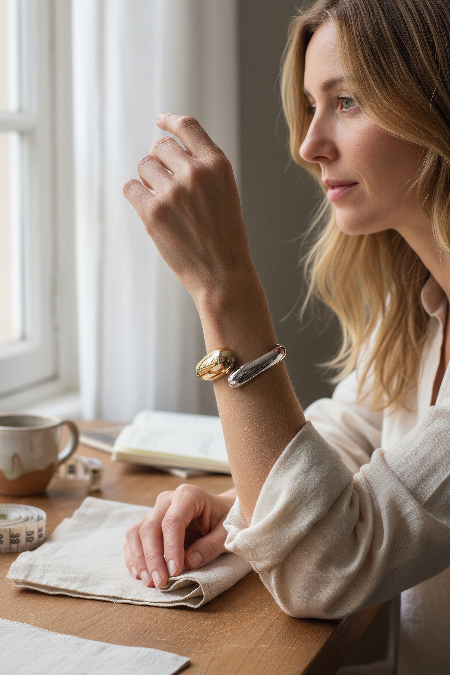 Armreif, gold und silber