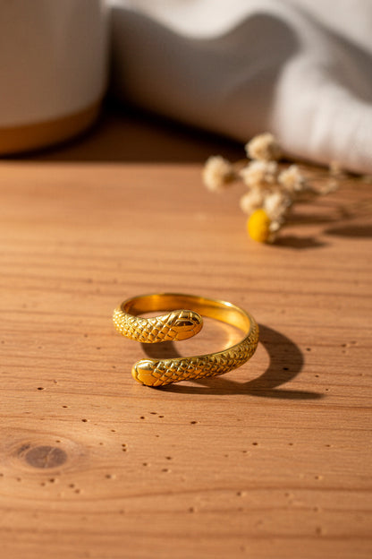 Edelstahlring in Goldoptik