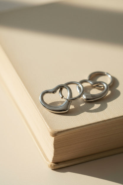 Creolen mit Herzanhänger