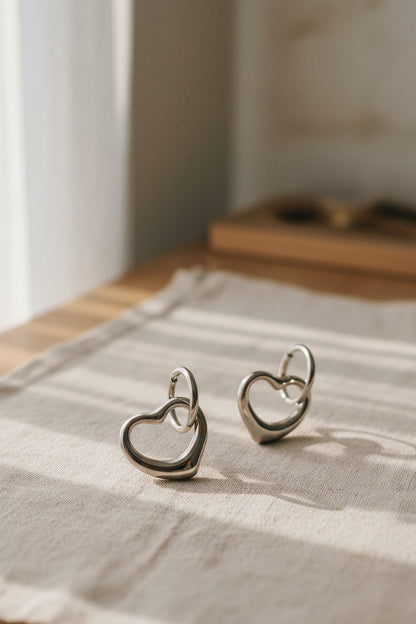 Creolen mit Herzanhänger