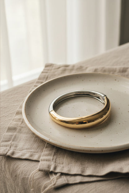 Armreif, gold und silber