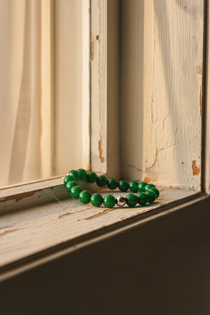 Perlenarmband, grün