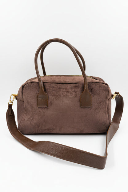 Kunstleder-Tasche in Croco-Optik