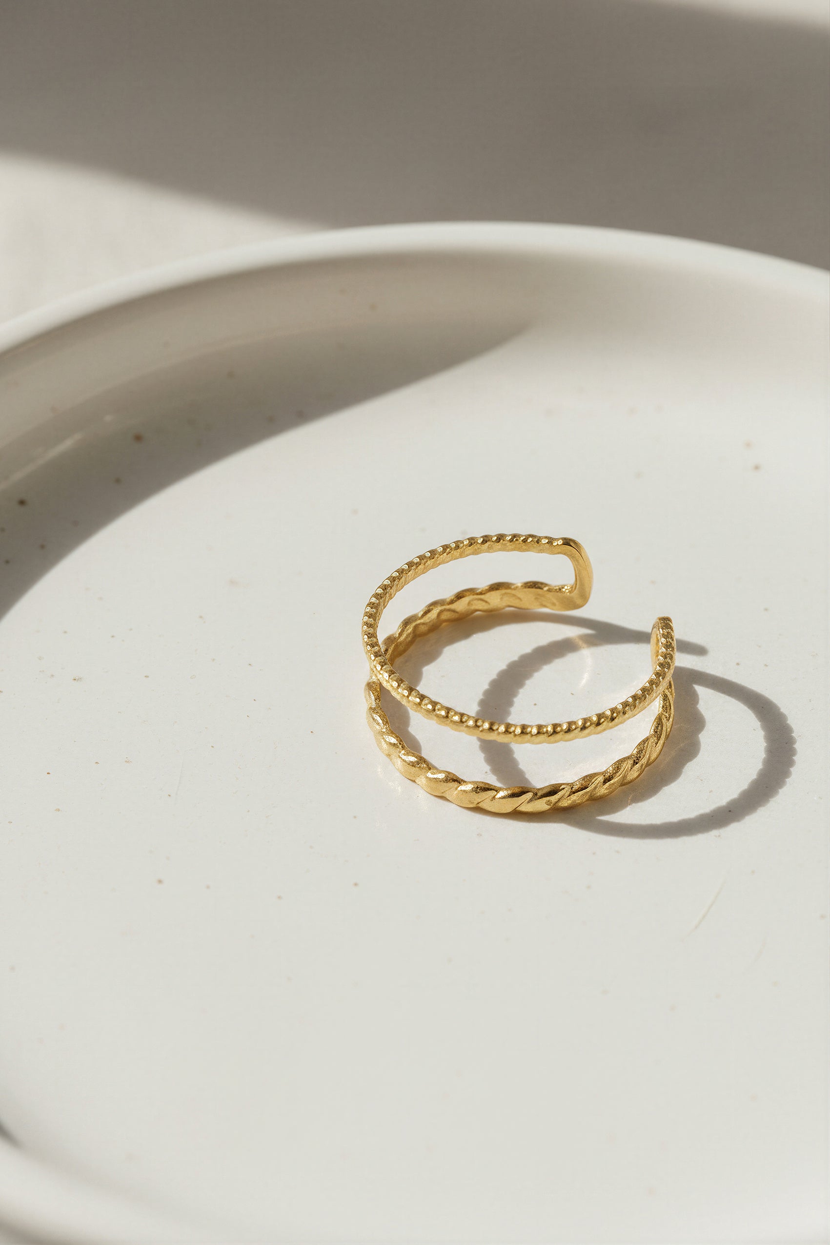 Doppelring, vergoldet