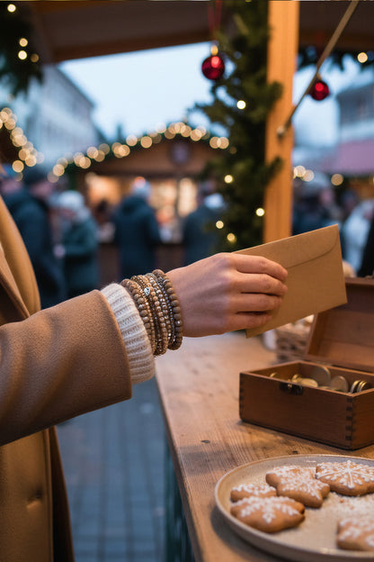 Armband-Set, warme Brauntöne aus 9 Teilen