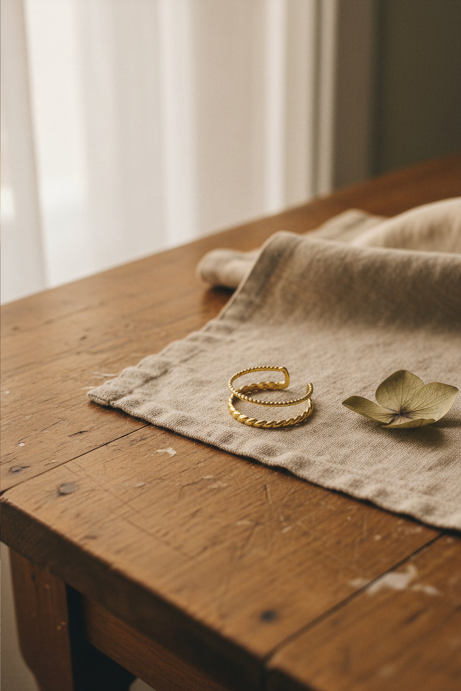 Doppelring, vergoldet