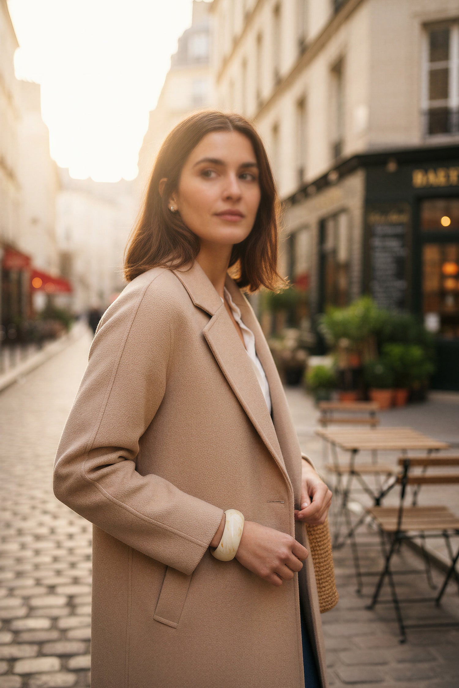 Armreif, creme marmoriert