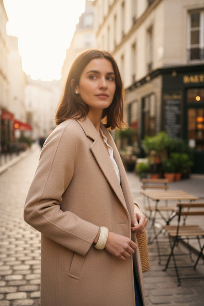 Armreif, creme marmoriert