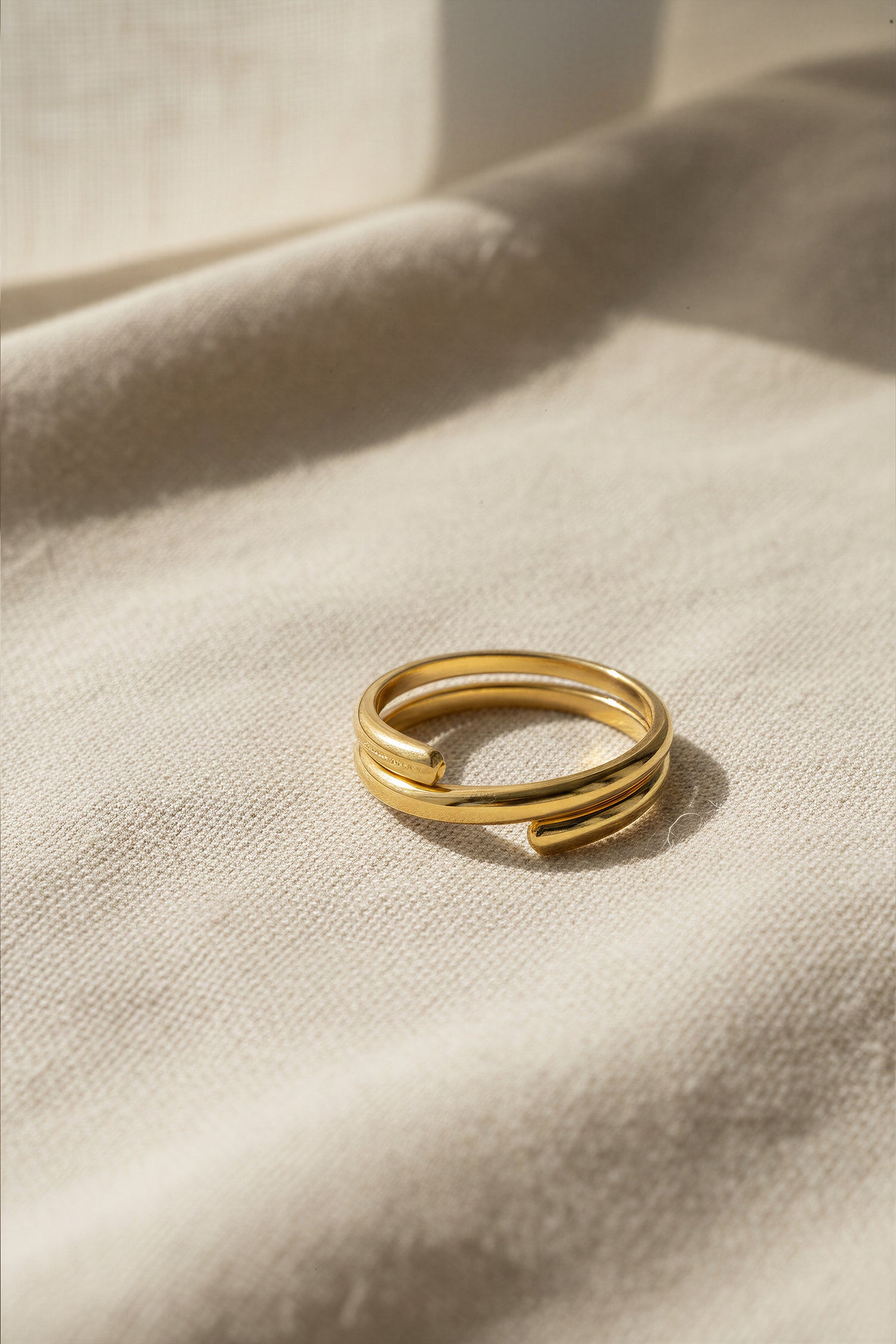 Offener Ring, vergoldet