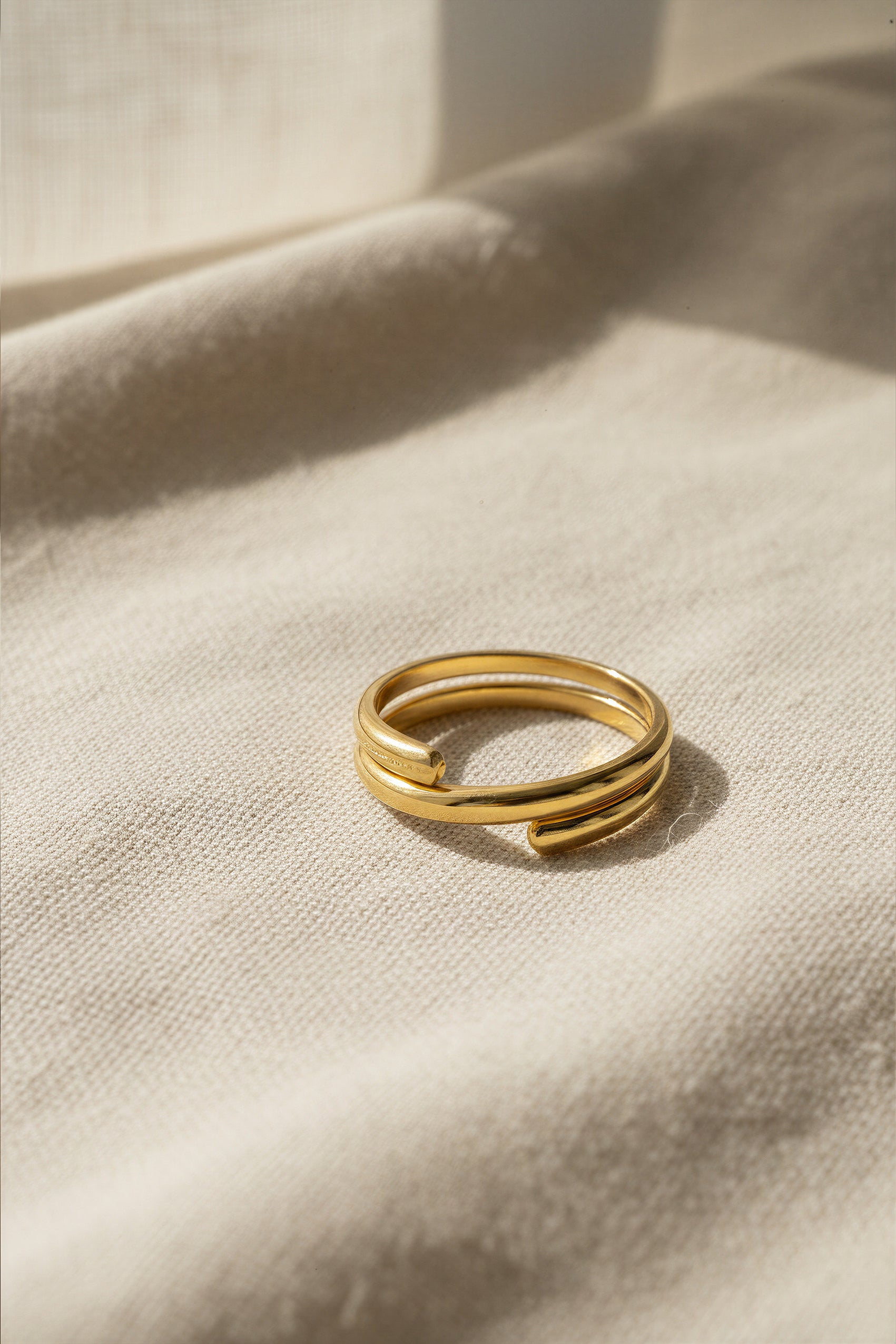 Offener Ring, vergoldet