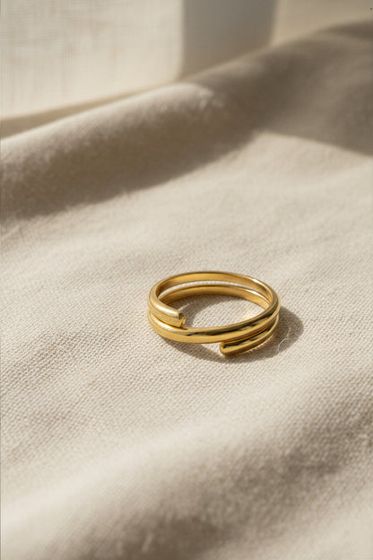 Offener Ring, vergoldet