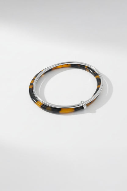 Armreif in Schildpattoptik Silber