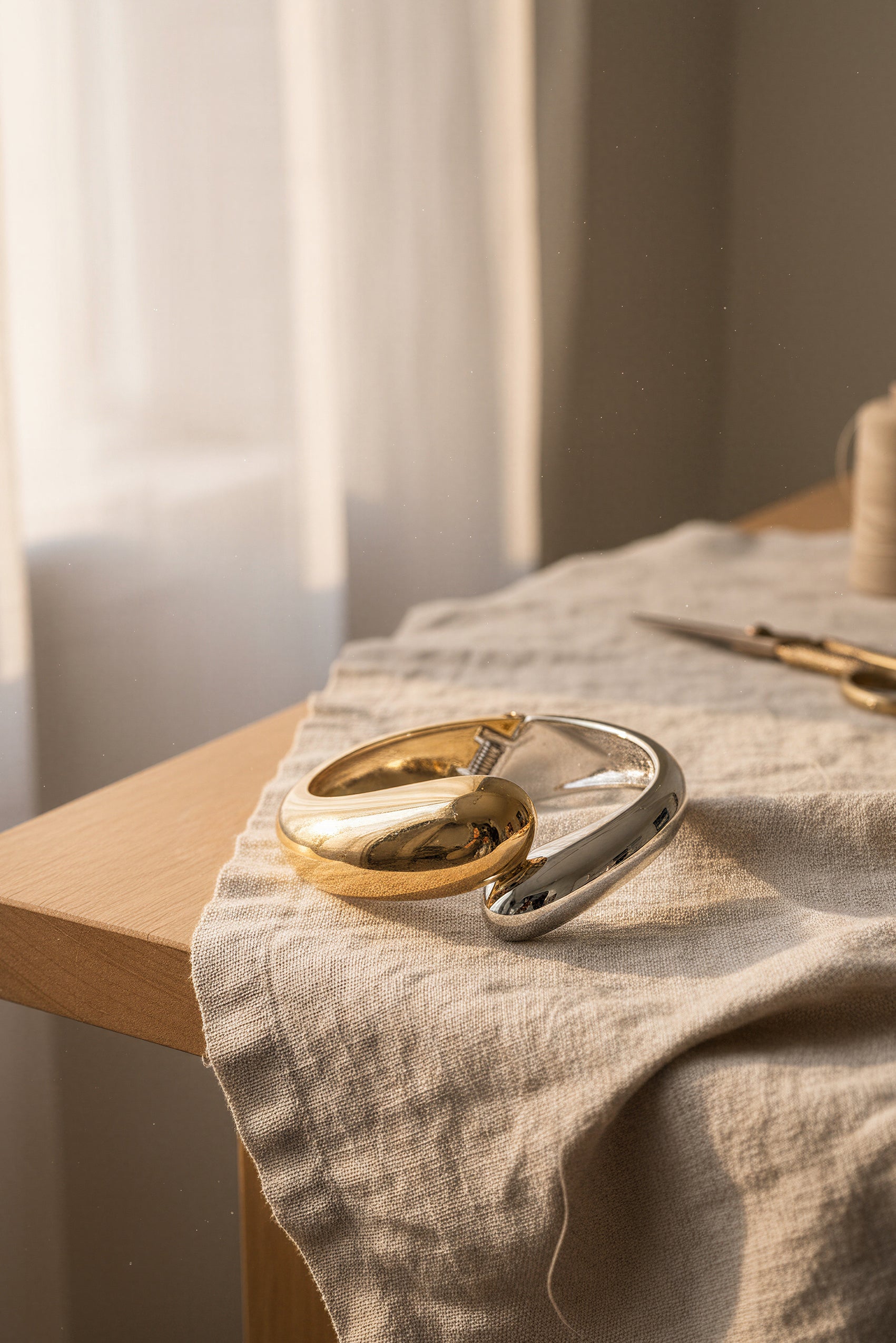 Armreif, gold und silber