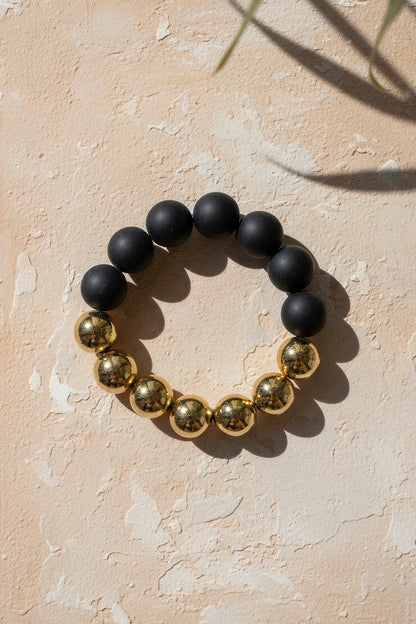 Perlenarmband, zweifarbig