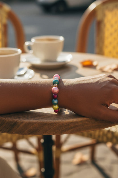 Perlenarmband, bunt