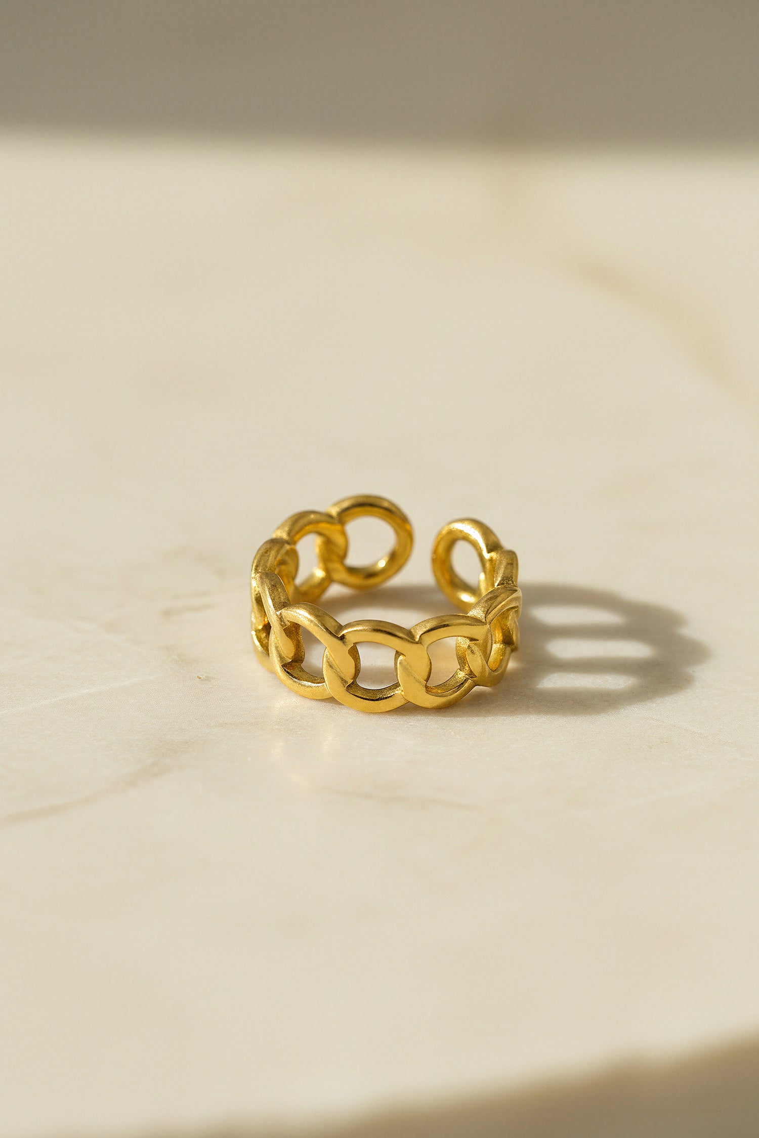 Kettenglied-Ring aus Edelstahl