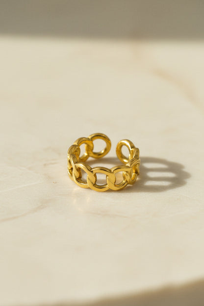 Kettenglied-Ring aus Edelstahl