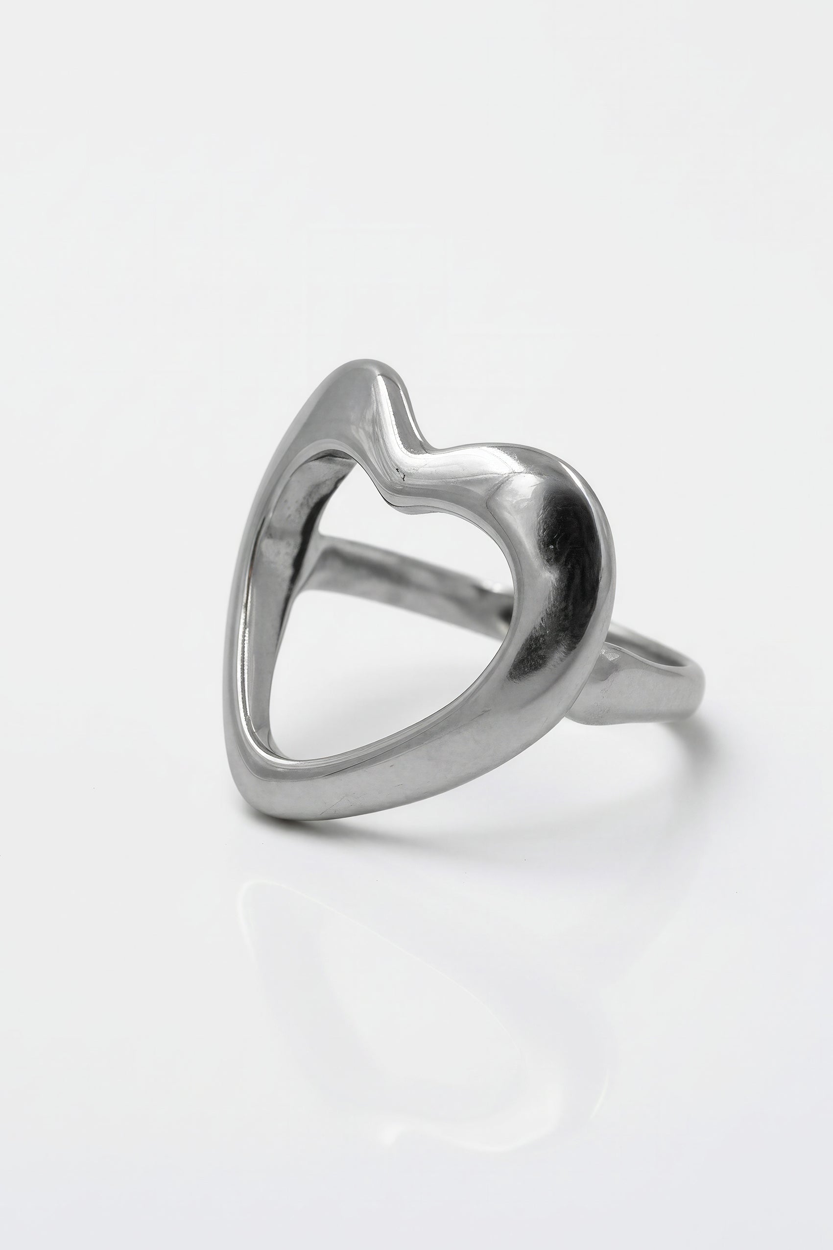 Offener Herz-Ring, silber