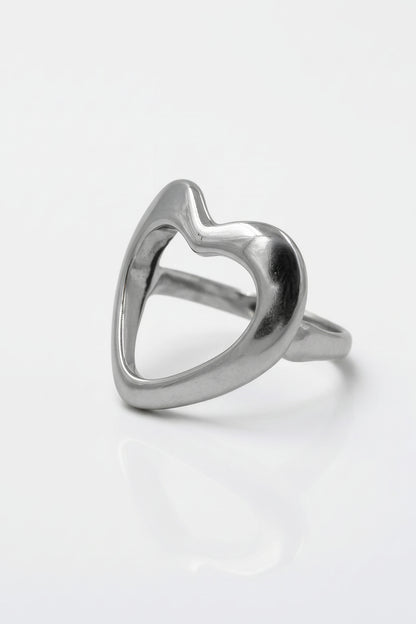 Offener Herz-Ring, silber