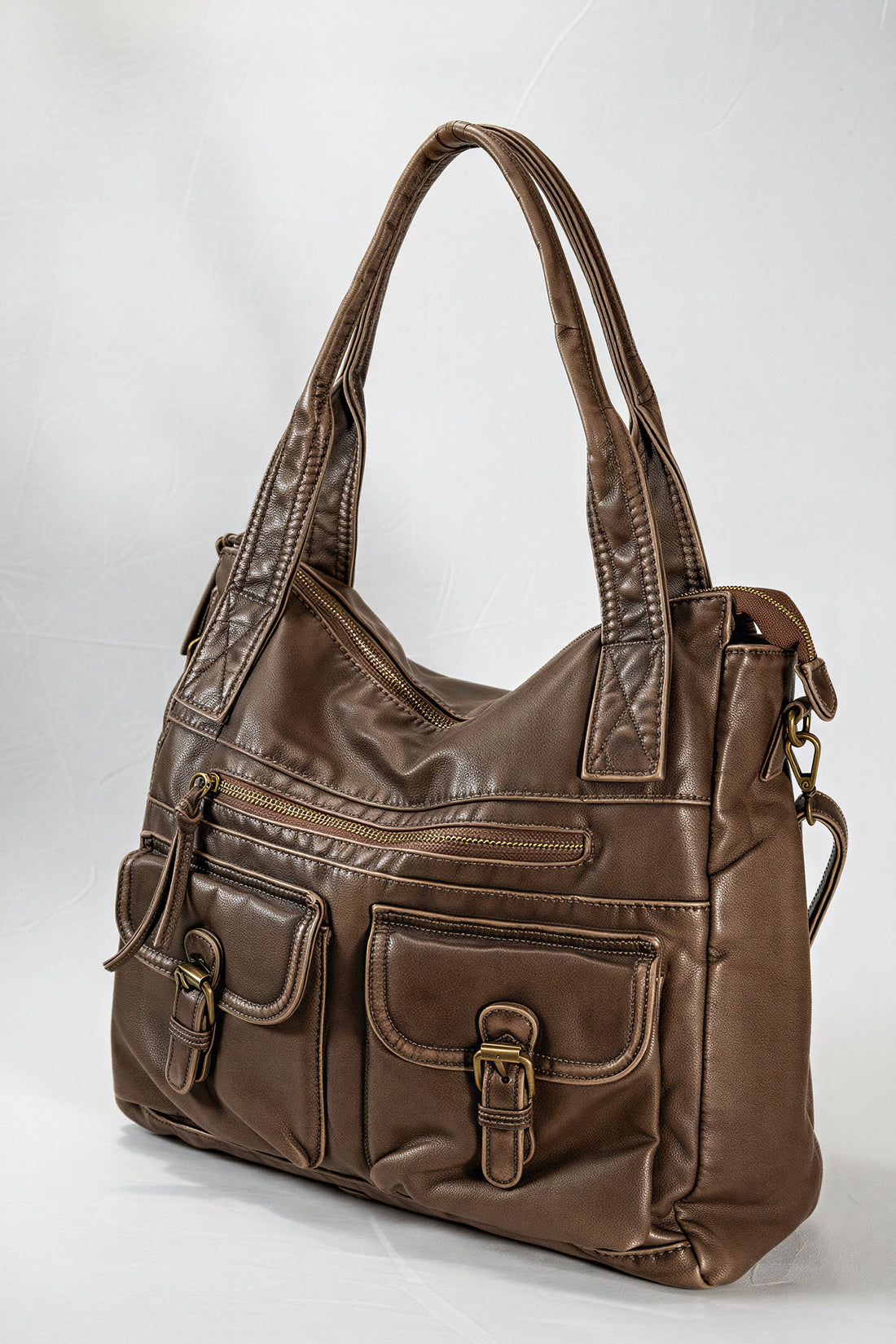 Weiche Schultertasche aus Kunstleder