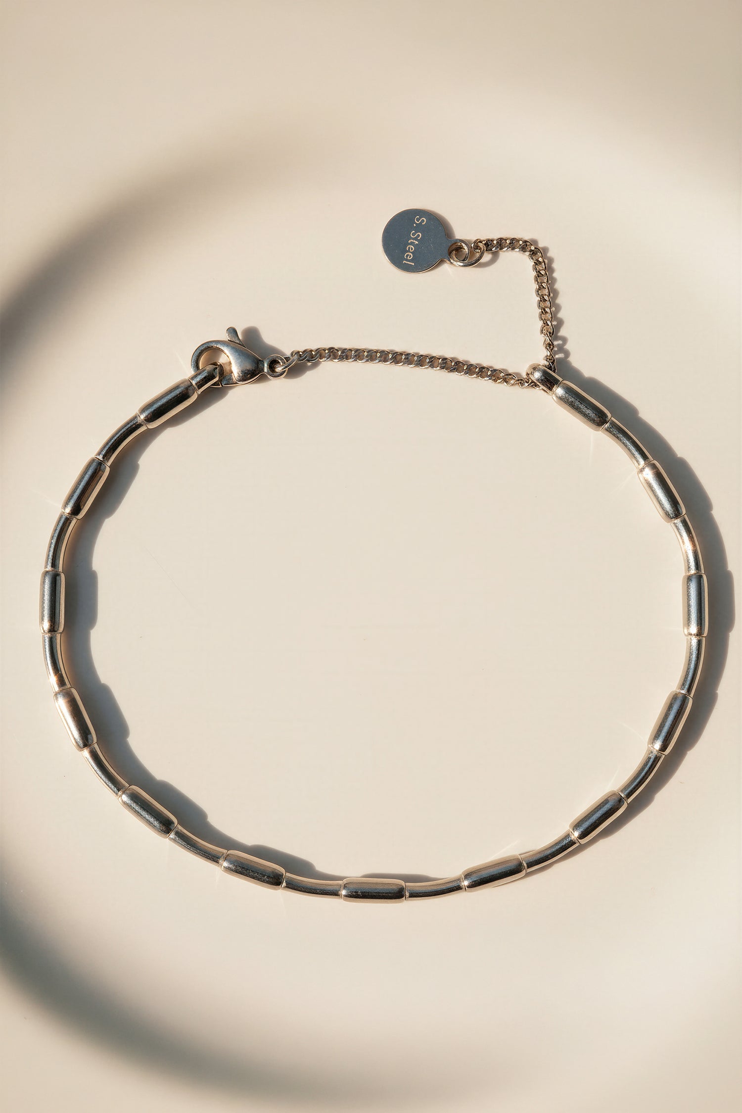 Gliederarmband aus Edelstahl in Silber