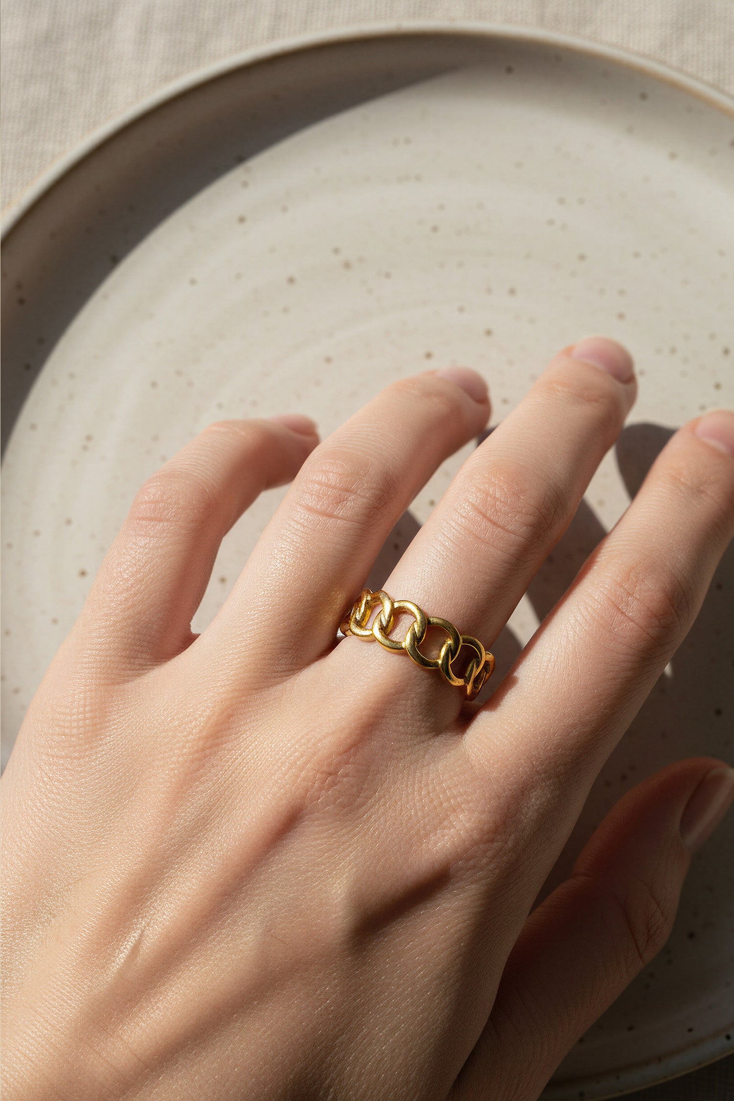 Kettenglied-Ring aus Edelstahl