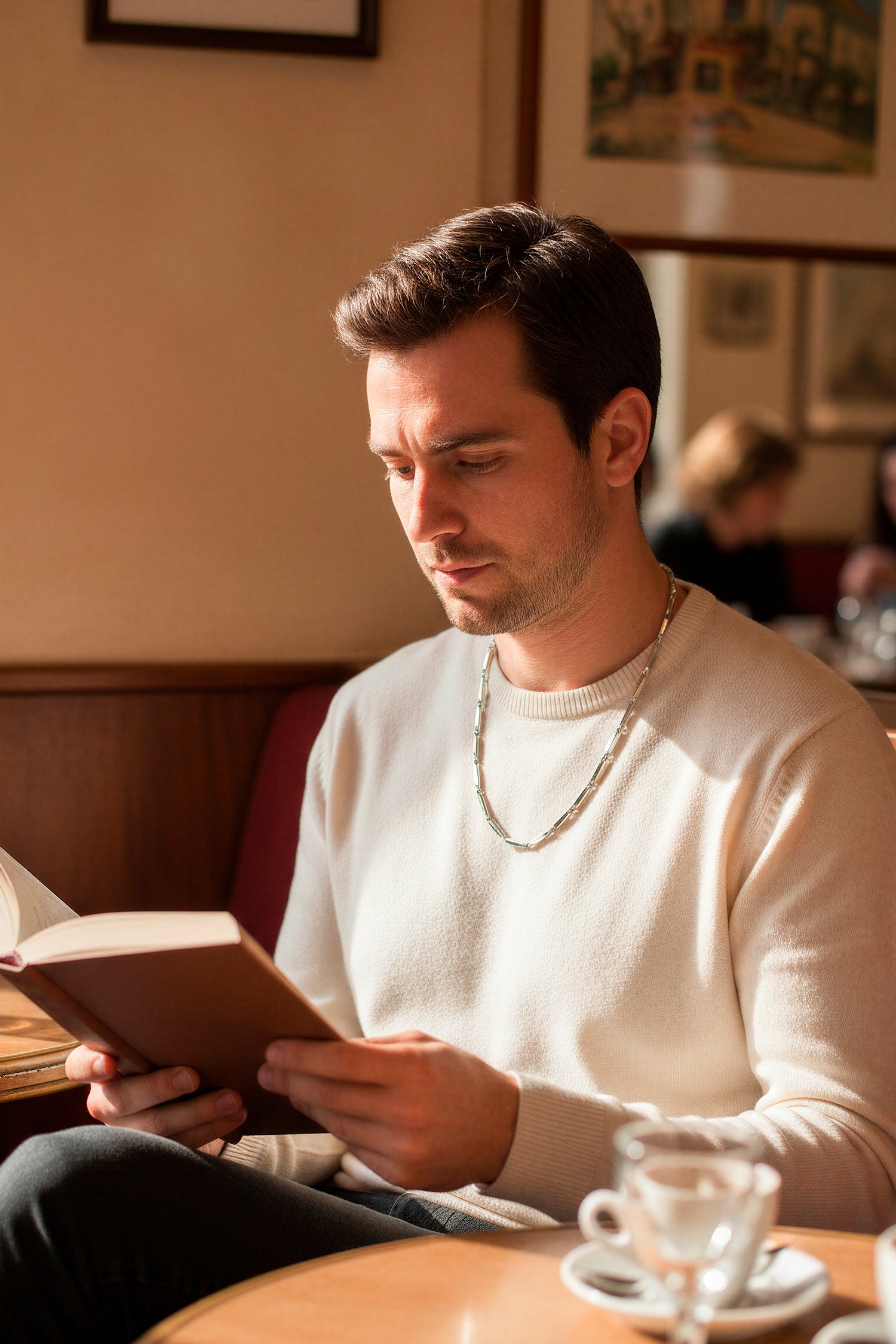 Edelstahlkette in eckiger Gliederform