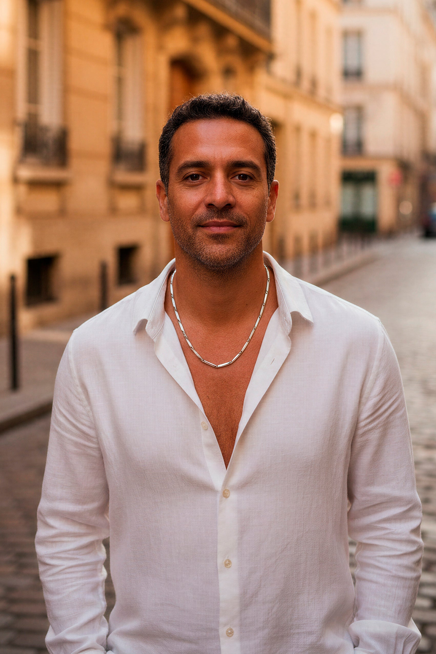 Edelstahlkette in eckiger Gliederform