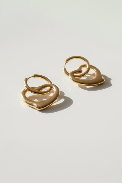 Creolen mit Herzanhänger